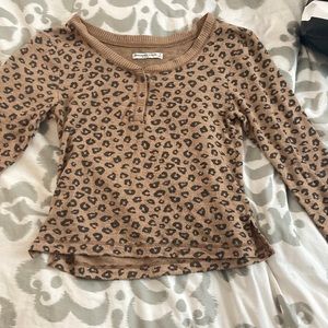 cheeta print pajama top